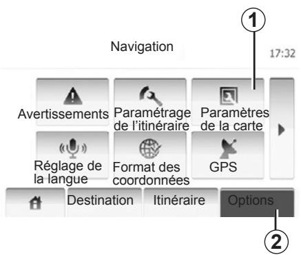 RENAULT MEDIA-NAV - RÉGLAGES CARTE - 1