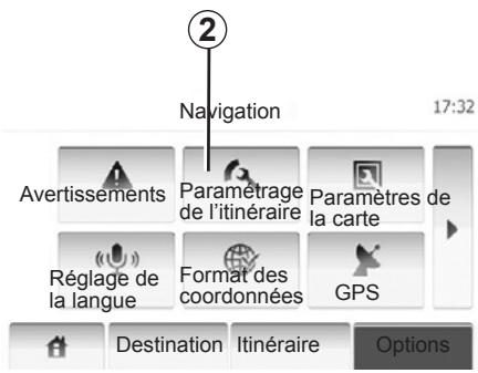 RENAULT MEDIA-NAV - RÉGLAGES DE NAVIGATION (2/4) - 1