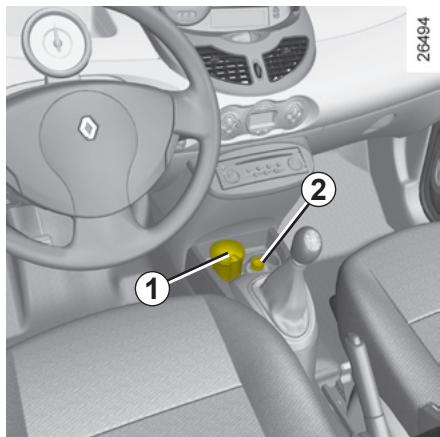 RENAULT TWINGO II - Rangements/aménagements de l'habitacle (suite) - 1