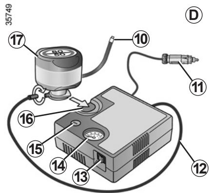 RENAULT FLUENCE ZE 2012 - KIT de gonflage des pneumatiques (4/5) - 1