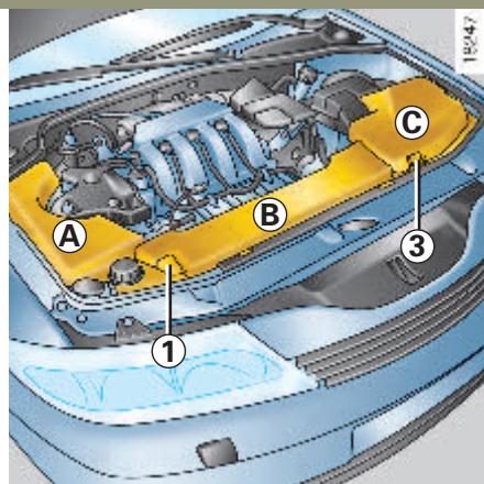 RENAULT LAGUNA 2 - Enjoliveurs de compartiment moteur - 1