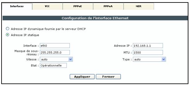 SAGEM LIVEBOX FAST 3202 - Interface ethx - 1