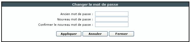 SAGEM LIVEBOX FAST 3202 - Bouton "Changer le mot de passer" - 1