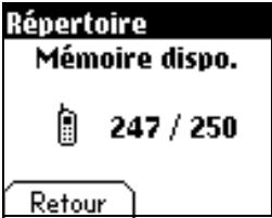 SAGEM MYX-2 - Menu répertoire - 1