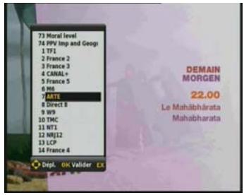 SAGEM ITD 62 - 7-4 LISTE DES PROGRAMMES DE TÉLÉVISION - 1