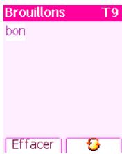 Brouillons T9 bon Effacer | 3