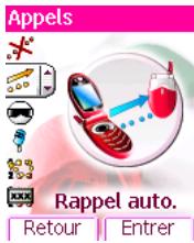 Appels Rappel auto. Retour Entrer