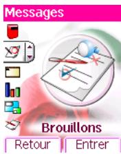 Messages Brouillons Retour Entrer