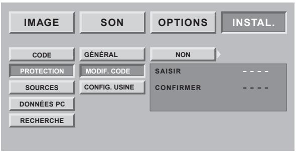 SAGEM AXIUM DLP D50 - Restriction d'accès par code - 1