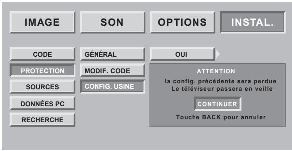 SAGEM AXIUM DLP D50 - Retour à la configuration initiale - 1