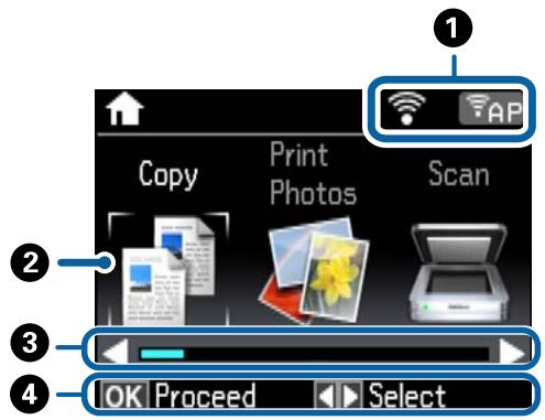 EPSON EXPRESSION XP-635 - Guide de l'écran d'accueil - 1