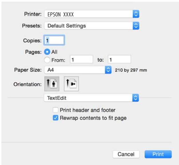 EPSON EXPRESSION XP-635 - Zone de dialogue imprimer - 1