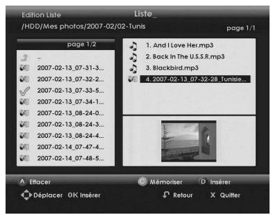 SAGEM DVR 64250 SL-T - 11-6-1 Créer et modifier une liste de sélection - 1