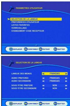 SAGEM ITD 59 FR - PARAMÉTRES UTILISATEUR - 1