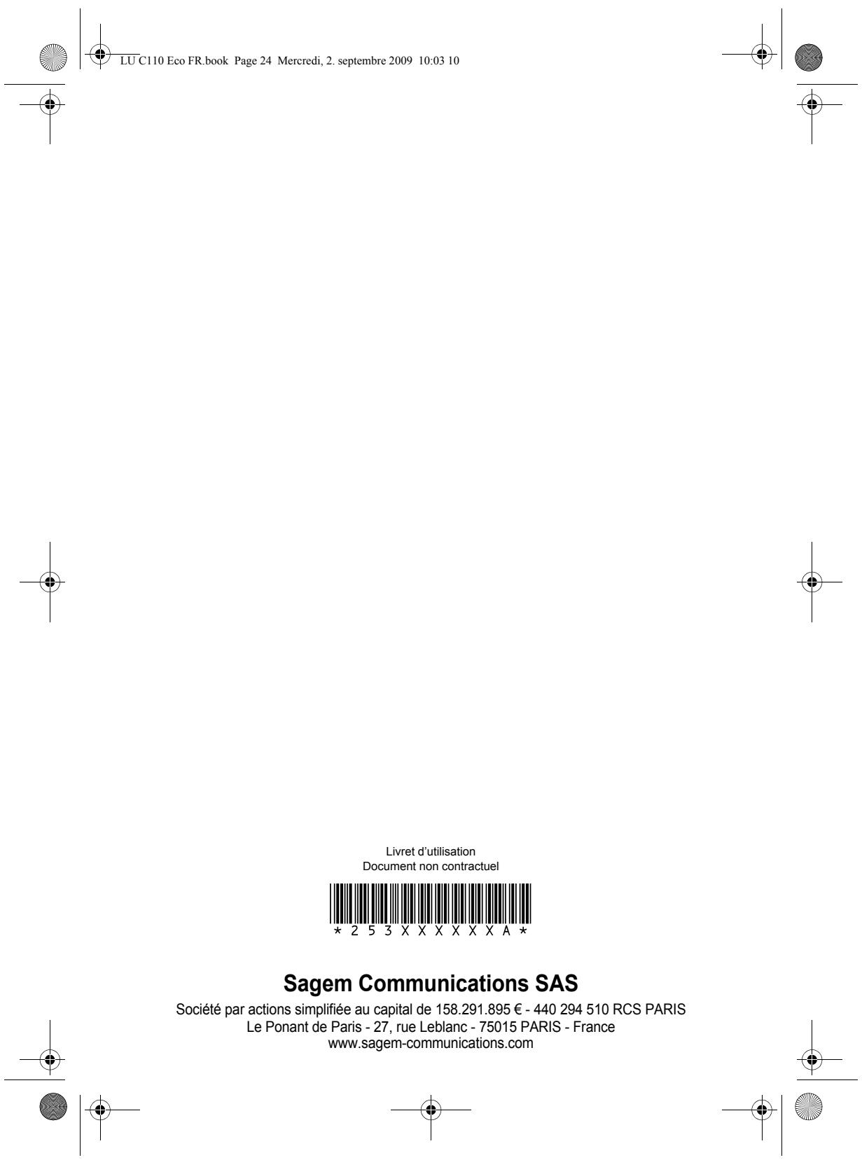 SAGEM C110ECO - ATTENTION : - 1