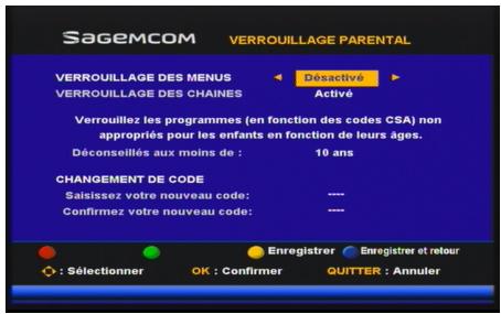 SAGEM DS77 - Verrouillage des menus - 1