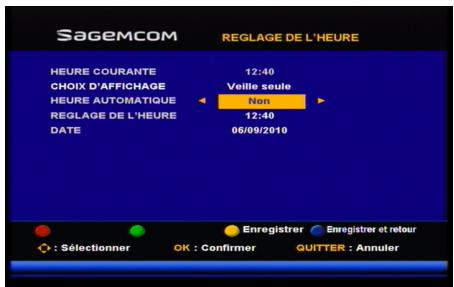SAGEM DS77 - Réglage de l'heure - 1