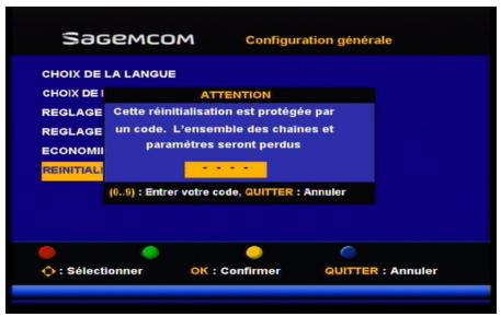 SAGEM DS77 - Réinitialisation usine - 1