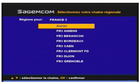 SAGEM DS77 - Choix du service régional - 1