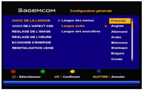 SAGEM DS77 - Choix de la langue - 1