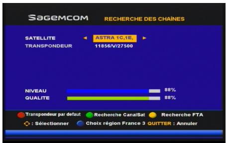 SAGEM DS77 - Recherche des chaînes et radios gratuites - 1
