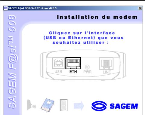 SAGEM FAST 908 - Installez le CD-ROM d'installation - 1