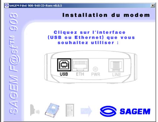 SAGEM FAST 908 - Installez le CD-ROM d'installation - 1