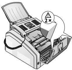 SAGEM FAX 4575 - BORDS sur le couvercle de l'appareil! - 1