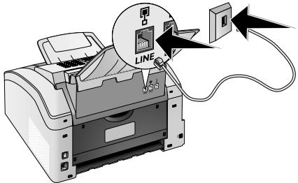 SAGEM FAX 4575 - Raccorder le cable télephonique - 1