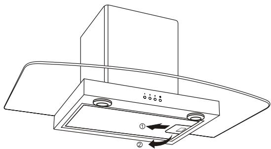 SAUTER SHD1212T,  SHD1272X - - CHANGEMENT DU FILTRE CHARBON - 1