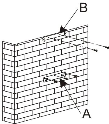 SAUTER SHD1212T,  SHD1272X - Fixation au mur : - 1