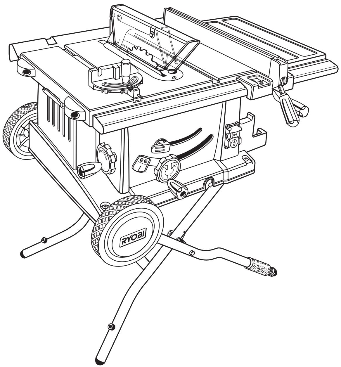 RYOBI BTS20 - MANUEL DE L'UTILISATEUR SCIE À TABLE DE 254 mm (10 po) BTS20 - 1