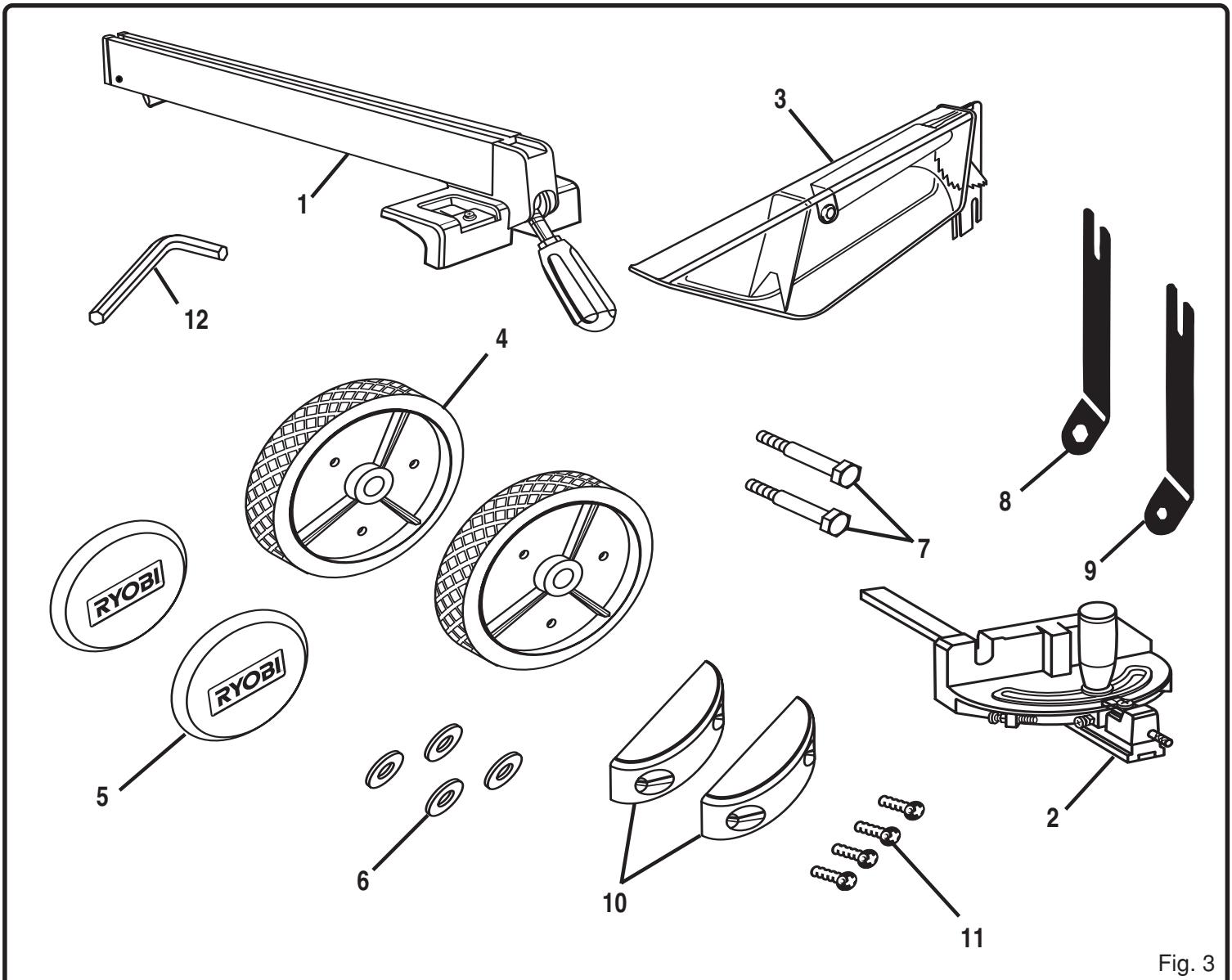 RYOBI BTS20 - LISTE DE PIECES DÉTACHÉES - 1