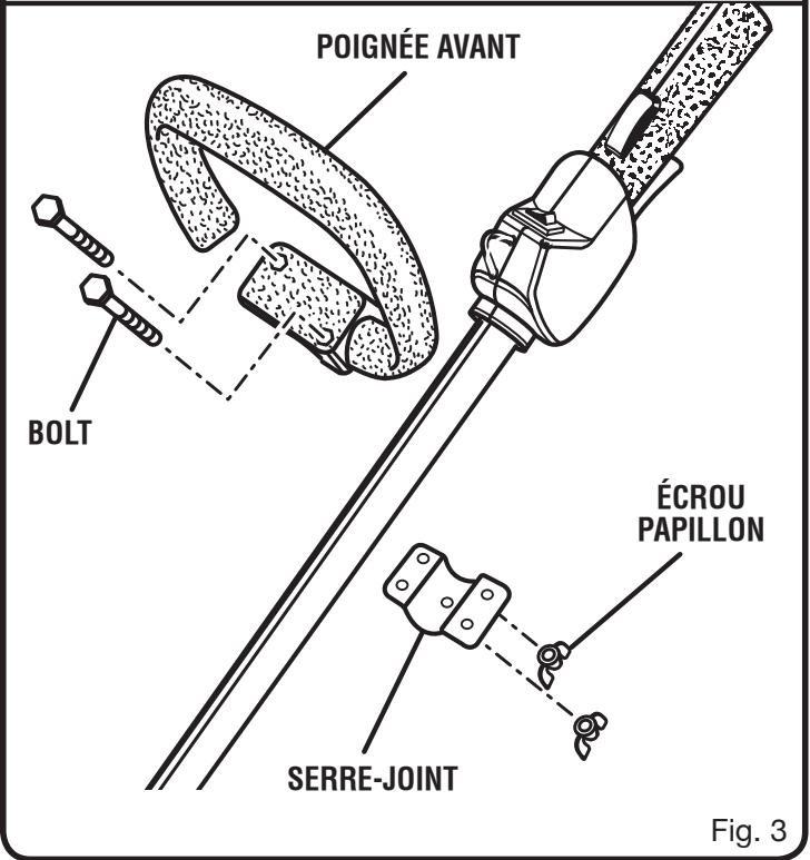 RYOBI RY30190 - INSTALLATION DE LA POIGNEE AVANT - 2