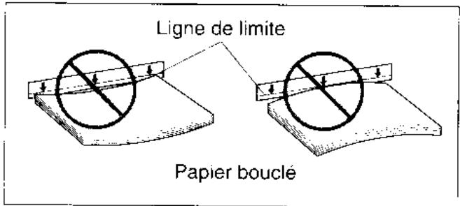 Ligne de limite Papier bouclé