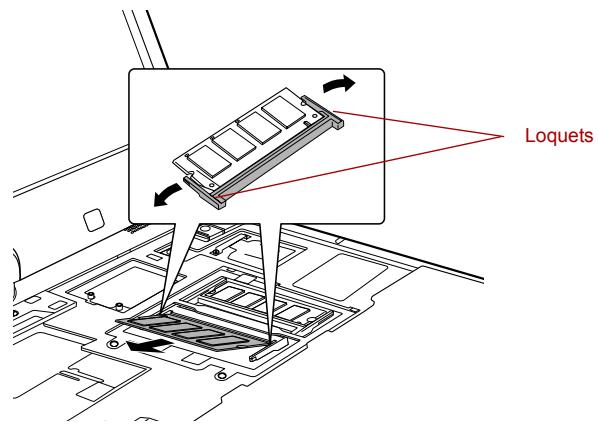 TOSHIBA PORTEGE M400 (3G) - Retrait d'un module mémoire - 2