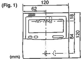 TOSHIBA RBC-AMT32E - Dimensions requises pour l'installation de la télécommande - 1