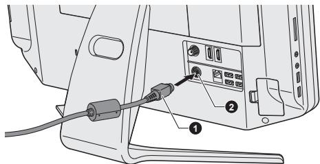 TOSHIBA QOSMIO DX730 - Connexion de l'adaptateur secteur - 5
