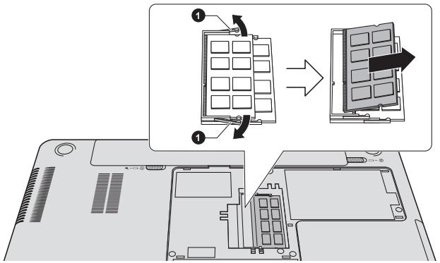 TOSHIBA QOSMIO X870 - Retrait d'un module mémoire - 2