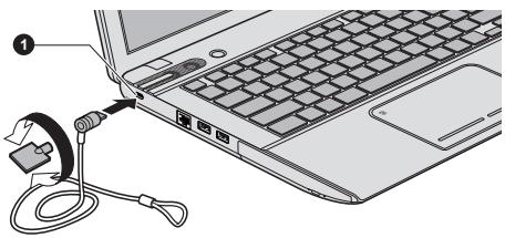 TOSHIBA QOSMIO X870 - Connexion du verrou de sécurité - 1