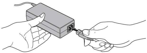 TOSHIBA QOSMIO X870 - Connexion de l'adaptateur secteur - 2