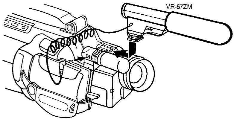 SHARP VL-C780S - Emploi d'un microphone auxiliaire - 1