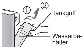 SHARP KC-850E - Herausnehmen des Wasserbehalters und der Luftbefeuchtungswanne. - 1