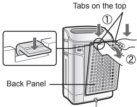 SHARP KC-850E - Remove the Back Panel. Gently push down on the tabo - 1
