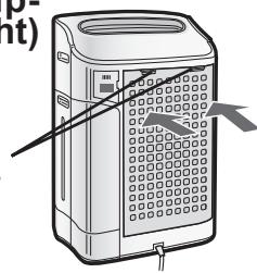 SHARP KC-850E - Gently push in the upper tabs (left and right) to lock in place. - 1