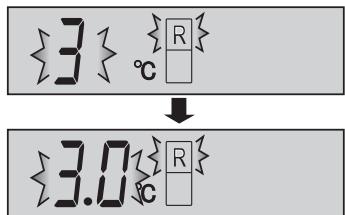 {3} °C ↓ {3.0°C}