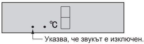 • • °C Указва, че звукът е изключен.