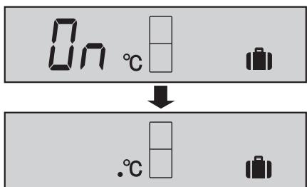 On °C ↓ .°C