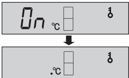 On °C ↓ .°C
