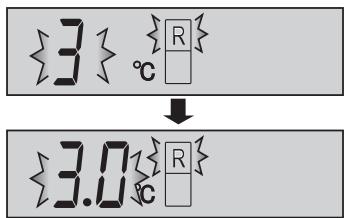 {3} °C ↓ {3.0°C}